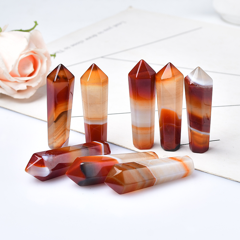 Bonsai Rock Garden - 1PC Natural Carnelian Hexagonal Column Sardonyx
