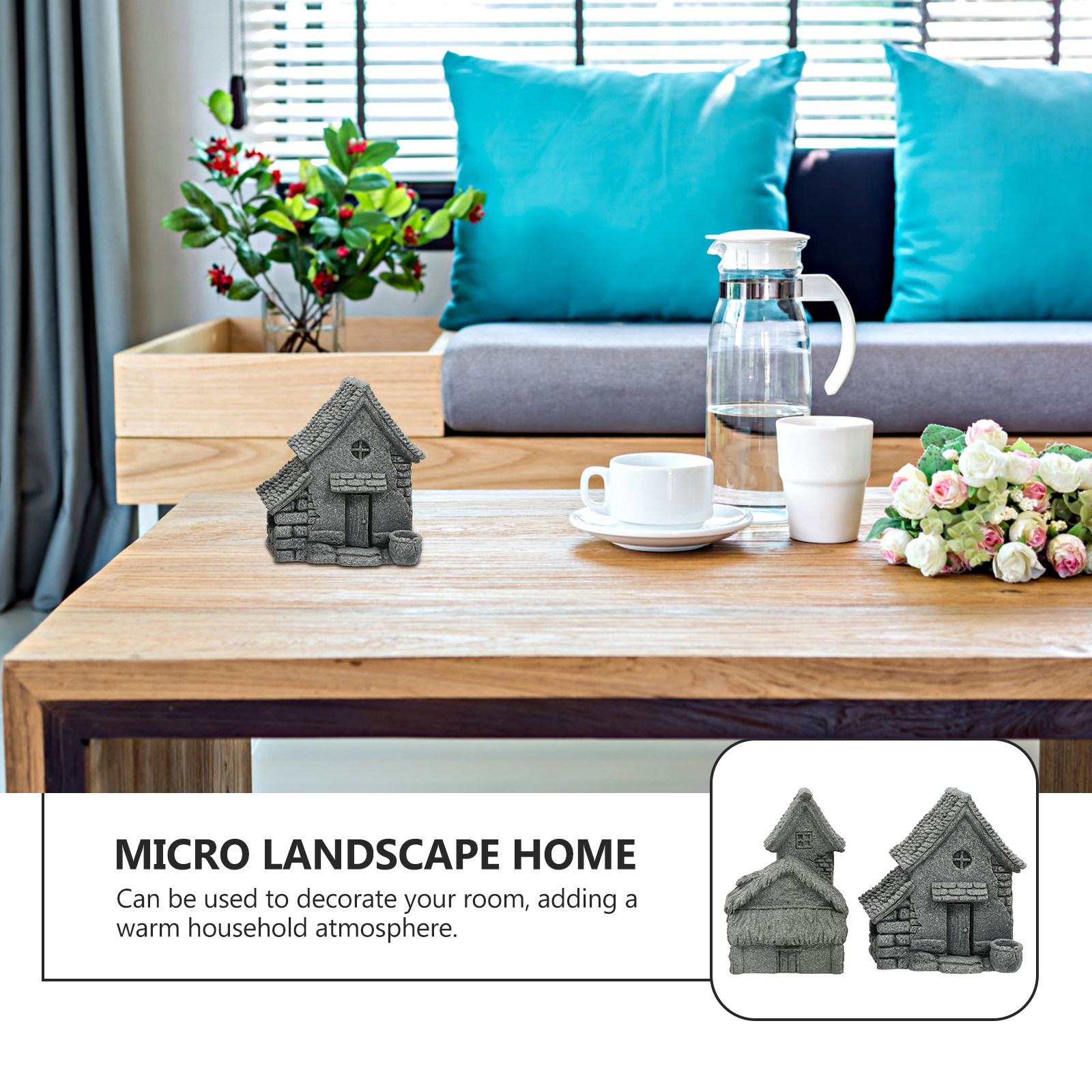 2Pcs Lifelike Micro Landscapin - Bonsai Garden House recension och pris