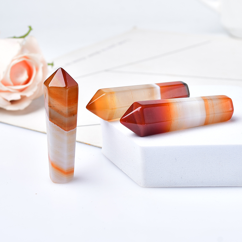 1PC Natural Carnelian Hexagona - Bonsai Rock Garden recension och pris