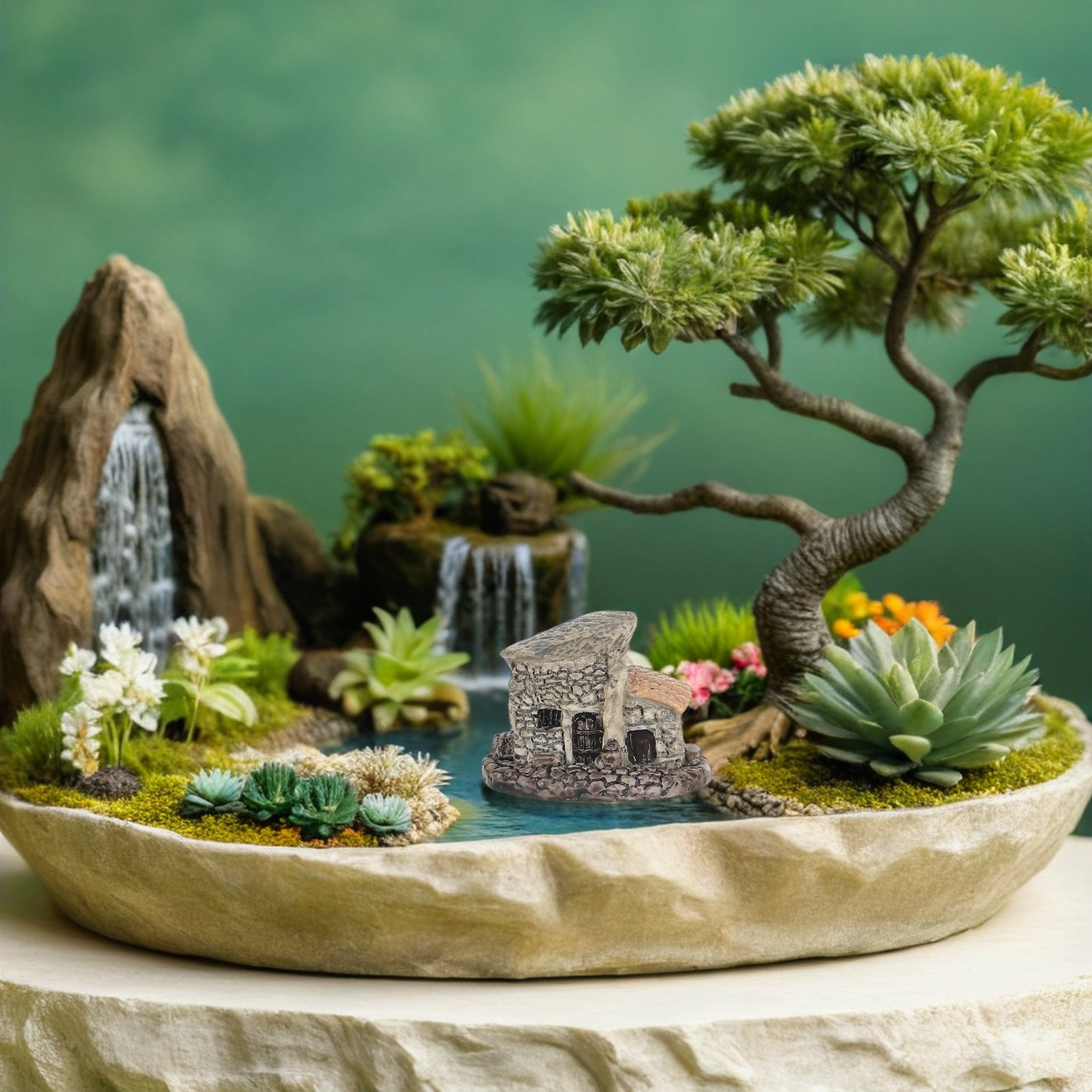 4Pcs Fairy Garden Houses Minia - Bonsai Garden House recension och pris