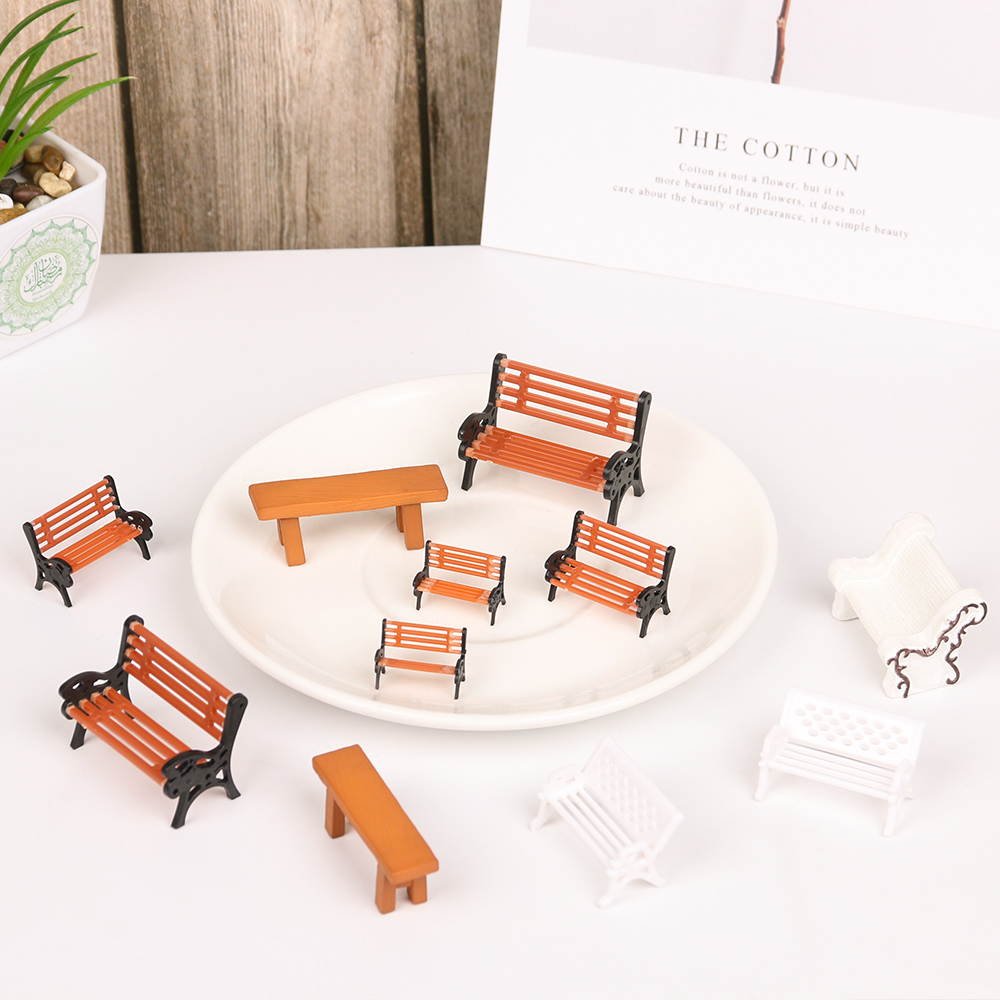 1PC Resin Miniature Bench Stoo - Bonsai Garden House recension och pris